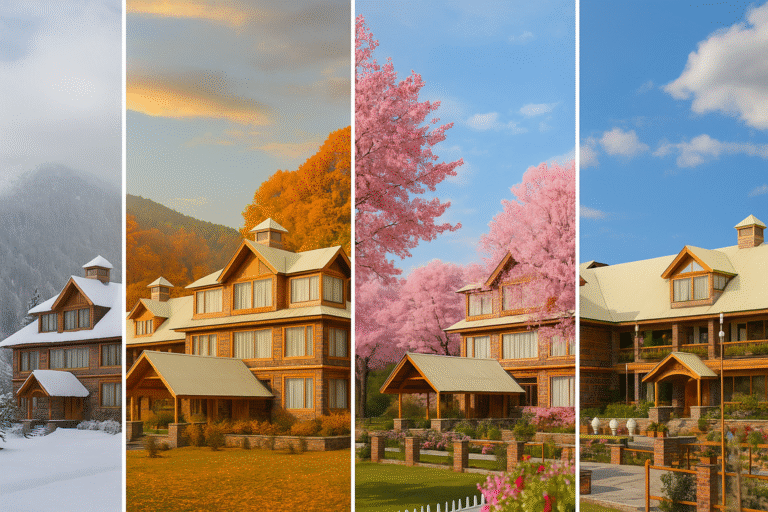 Shogran’s Four Faces: Summer Greens, Autumn Gold, Winter Snow, Spring Blossoms